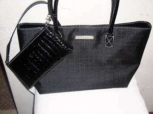 JACLYN SMITH  Lge Black Purse/Bag w/Cosmetic Bag Incd  