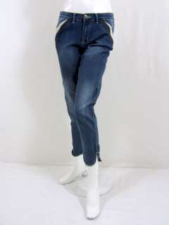 Blank NYC womens gravel blue cropped skinny leg med rise jeans 29 $85 