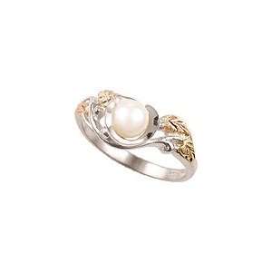Beautiful Authentic Black Hills Gold/Sterling silver Womens Pearl 