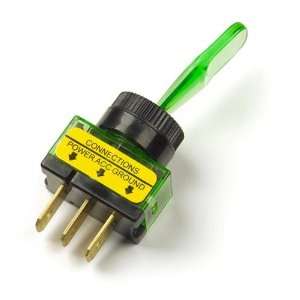  One New Green Toggle Switch On/Off w/ 3 Blade Terminal 