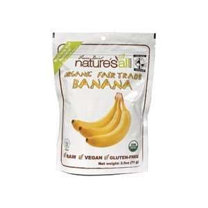 Natures All Foods Organic Fair Trade Freeze Dried Raw Banana (2x2.5 