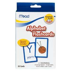  Mead Alphabet Flashcards, 6 1/4 x 3 3/4 Inches, 55 Cards 