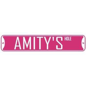   AMITY HOLE  STREET SIGN