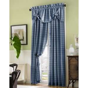  Country Plaid Cotton Tie Up Window Valance