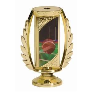  5 Football Trophy Motion Graphic Spinning Riser Trophy 