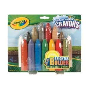  Crayola Sidewalk Crayons Wild Safari Colors 15/Pkg; 2 