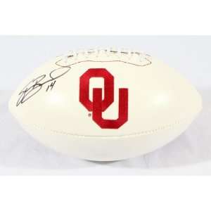 Sam Bradford Signed Oklahoma Sooners Logo Football   GAI   Autographed 