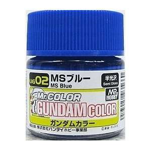   Mr. Gundam Color UG02 MS Blue Paint 10ml. Bottle Hobby Toys & Games