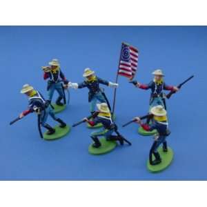 Indian Wars, US 7th Cavalry Regiment Fighting on Foot, Hand Painted 