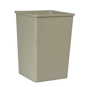 CONTAINER SQ 35GAL BEIGE, EA, 10 0362 RUBBERMAID COMMERCIAL WASTE 