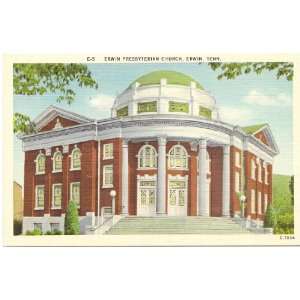  1940s Vintage Postcard Erwin Presbyterian Church Erwin 