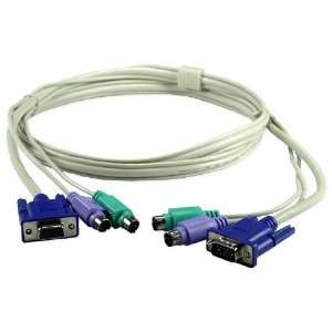  QVS C3P2A 06L Premium PS2 Combo Cable KVM Switch with VGA 