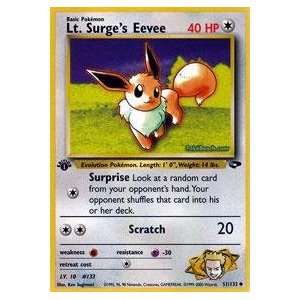  Pokemon   Lt. Surges Eevee (51)   Gym Challenge Toys 