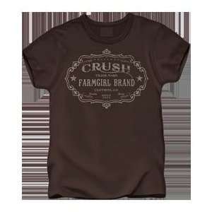  Club Red 5471 Crush Farm Girl Brand Tee Shirt Chocolate Sm 