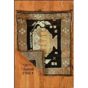   Hand Knotted Oushak Turkey Rug   20x24 