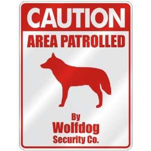  CAUTION  AREA PATROLLED BY WOLFDOG SECURITY CO.  PARKING 