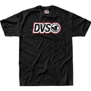  DVS Logo Mens Short Sleeve Casual Shirt   Black/Red / 2X 