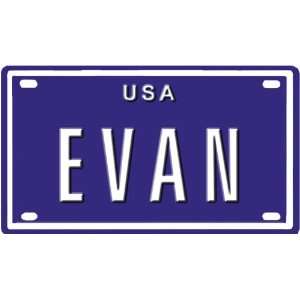  Evan USA mini metal embossed license plate name for bikes 