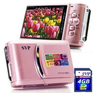 SVP Xthinn 8061 Pink 12MP Max 2.8 inch LCD Slim Digital Camera with 