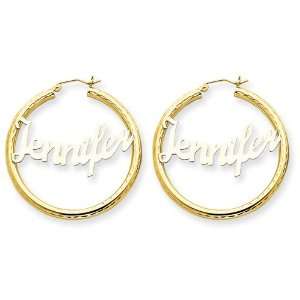 14K D/C Tube Earrings Jennifer