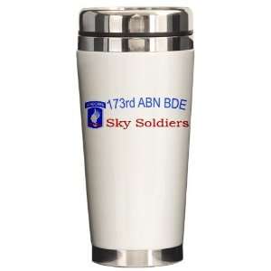  173rd ABN BDE Military Ceramic Travel Mug by  