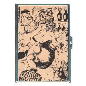 Busty Beer Queen Saloon Retro ID Holder Cigarette Case or Wallet Made 