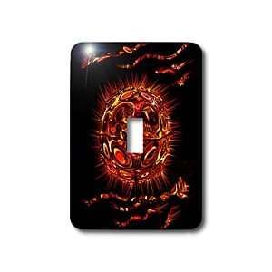   giving birth to new planets on black background   Light Switch Covers