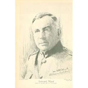  1927 Print General Leonard Wood Governor of Philippines 