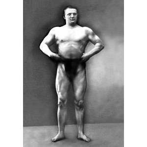 Vintage Art Strongman Pose   04004 1 