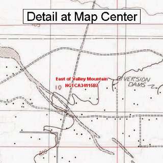  USGS Topographic Quadrangle Map   East of Valley Mountain 