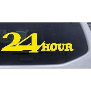 Yellow 24in X 6.6in    24 Hour Thick Store Window Sign Business Car 