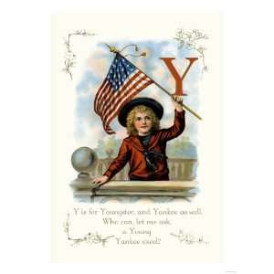  Y is for Youngster and Yankee Giclee Poster Print, 24x32 