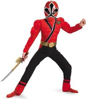  Red Ranger Samurai Classic Muscle Costume   Small (4 6 