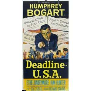 Deadline USA Movie Poster (11 x 17 Inches   28cm x 44cm) (1952) Style 