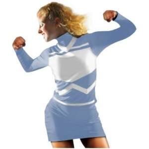 Alleson Fitted Cheerleaders Uniform Skirts CB   COLUMBIA BLUE WOMEN s 