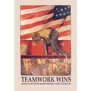  Teamwork Wins U.S. Shipping Board Emergency Corp. 12x18 