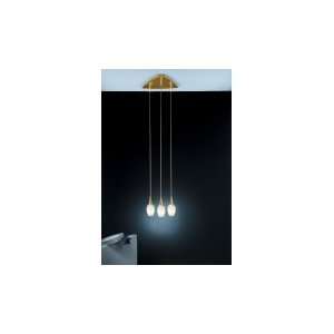   Light Mini Pendant in Brushed Brass with Frosted Band glass Home