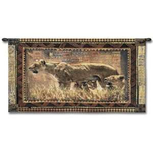  Fine Art Tapestry Protecting Her Cubs Rectangle 0.53 x 0 