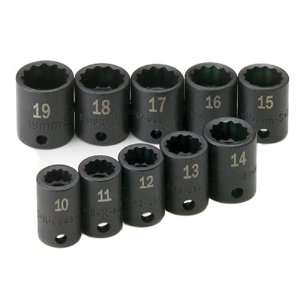  SK Hand Tools 4061 10 Piece 3/8 Inch Drive 12 Point Standard Metric 