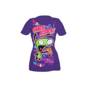  Invader Zim Gir Pizza Snack Attack T shirt Juniors size 