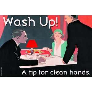  Wash Up A Tip for Clean Hands 24X36 Canvas Giclee