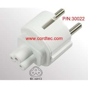  Cordtec EU 3 Prong to C5 traveller adapter P/N30022 Electronics
