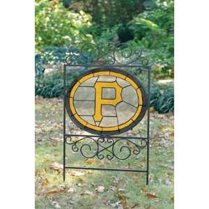  PITTSBURGH PIRATES Team Logo STAINED GLASS YARD SIGN (20 