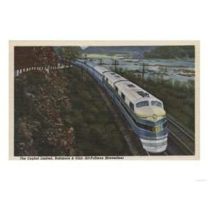  Train  Streamlining through Potomac Rv. Valley, WV   West 