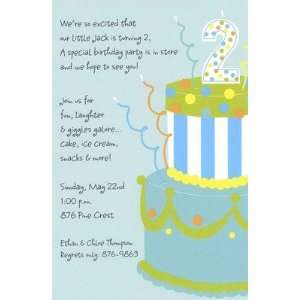   Cake, Custom Personalized Boy Birthday Invitation, by Inviting Company