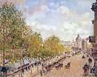 QUAY OF MALAQUAIS IN THE SUNNY AFTERNOON by Camille Pissarro ART 