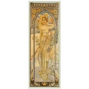  Eclat Du Jour by Alphonse Mucha. Size 8.40 inches width by 