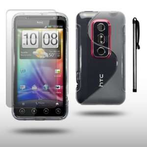  EVO 3D WAVE GEL CASE WITH SCREEN PROTECTOR & STYLUS BY 