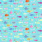 TIMELESS TREASURES COLORFUL FISH Turquoise 1 yard 29 inches items in 