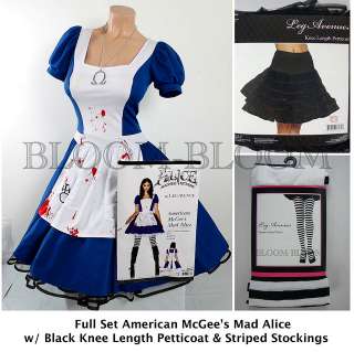   alice includes 3 items 1 costume blood stained apron dress with pocket